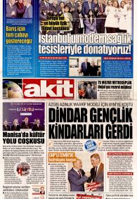 YENİ AKİT Gazete Manşeti