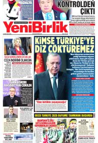 Yeni Birlik Gazetesi Gazete Manşeti