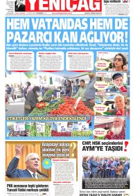 YENİÇAĞ Gazete Manşeti
