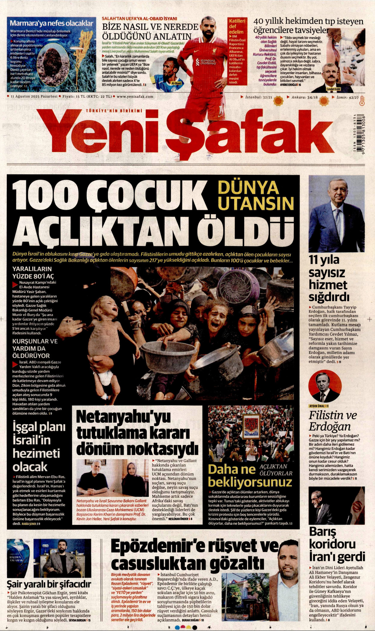 YENİ ŞAFAK Gazete Manşeti