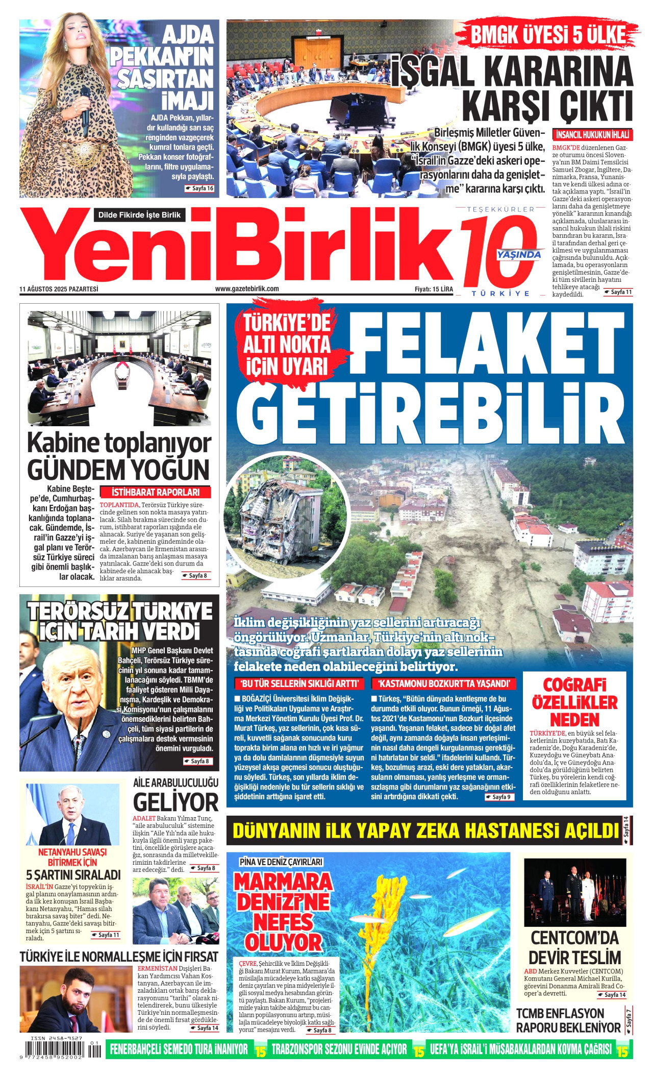 YENİBİRLİK Gazete Manşeti