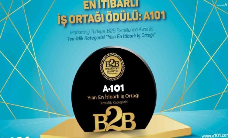 a101'e b2b excellence awards'da en itibarlı iş ortağı ödülü