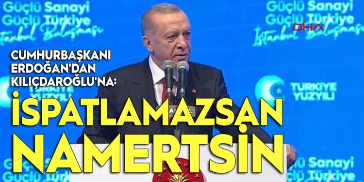 cumhurbaşkanı erdoğan'dan kılıçdaroğlu'na: i̇spatlamazsan namertsin